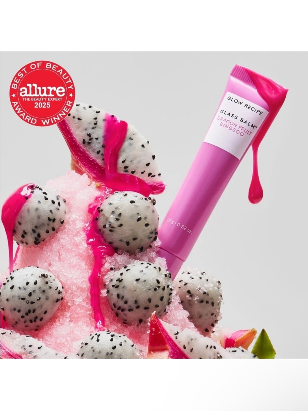 Glow Recipe Glass Balm Dragon Fruit Bingsoo Hydration + Lip Shine BNIB